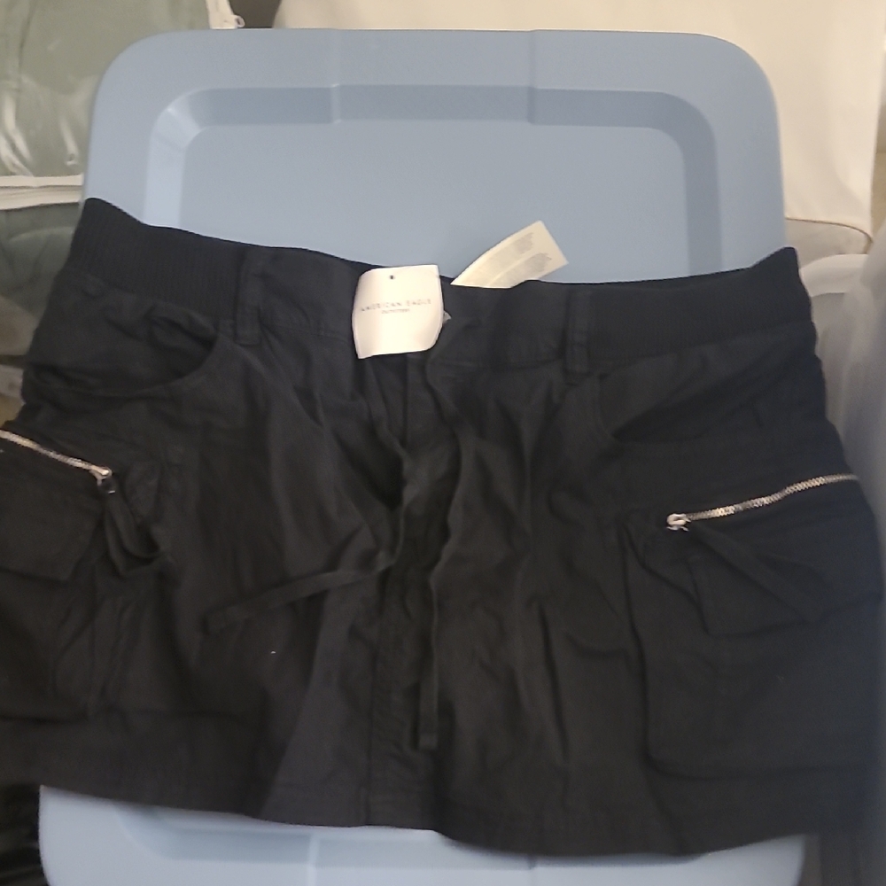 American Eagle Outfitters Black Skort with Pockets